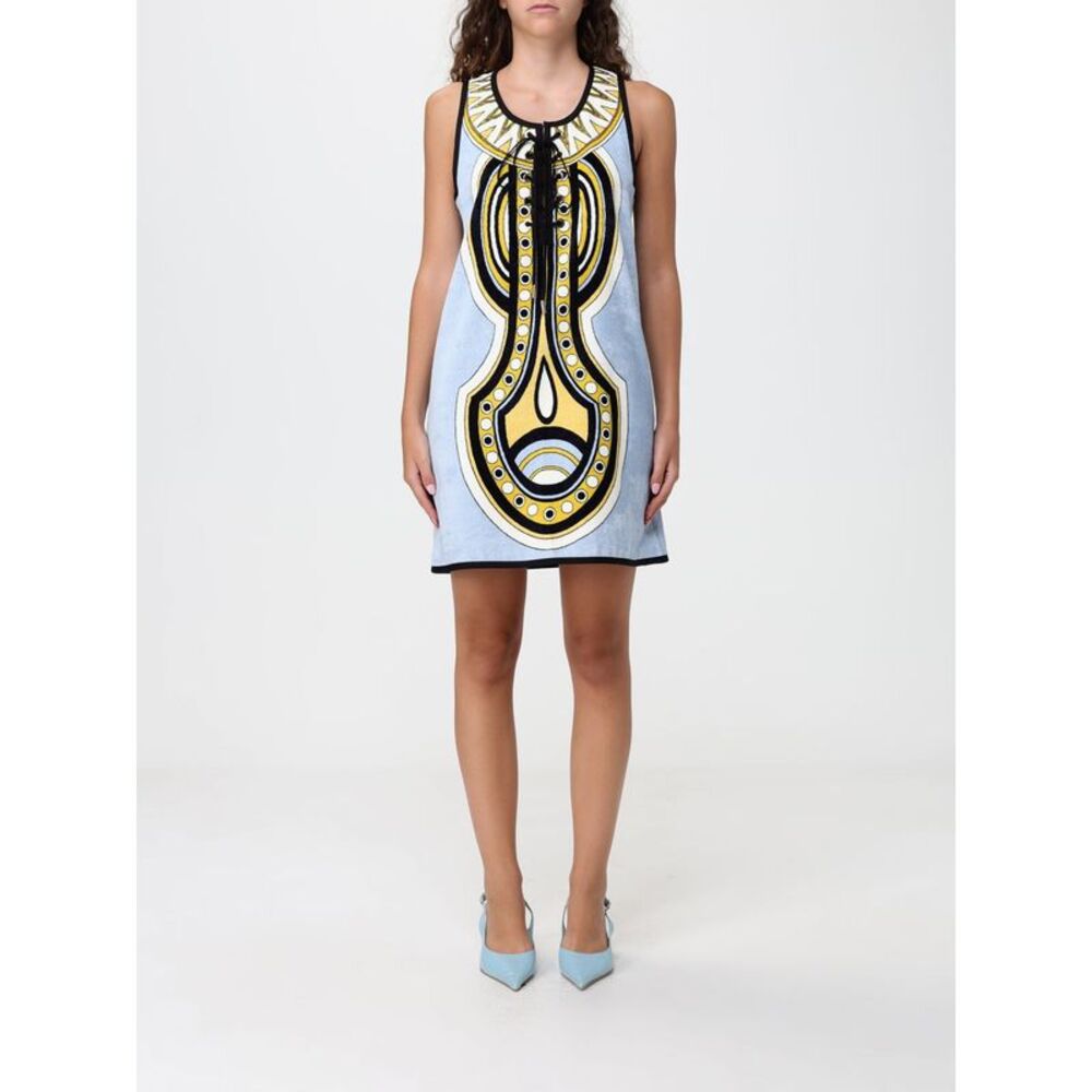 La Doublej Women Off-Shoulder Ethnic Print Cotton Mini Tunic La Doublej